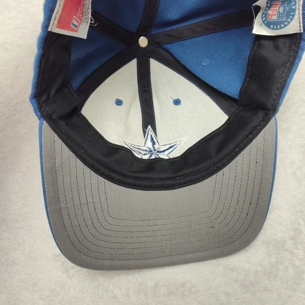 Vintage Dallas Cowboys Twins Enterprise Hat Cap Snap Back Mens Blue Acrylic Wool - Picture 6 of 9
